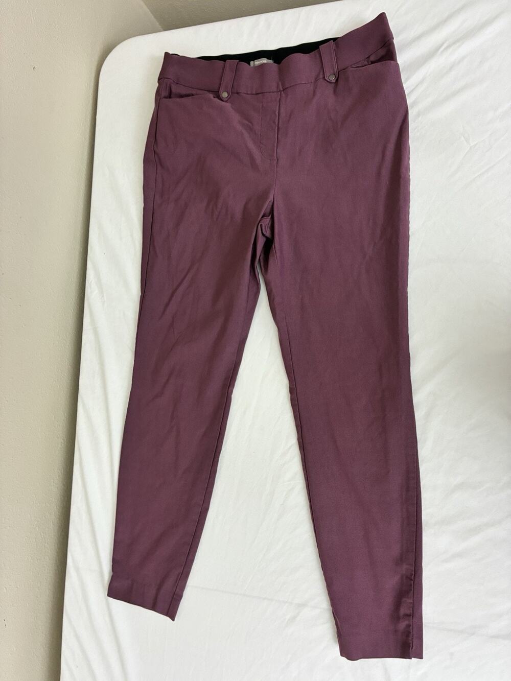 Maurice's Womens Dress Pants Size M Short Plum Pull On